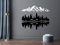 VAILLA Berge Wanddeko, Wandbild aus Holz, Wand deko in Schwarz Gold, 3D Bilder, Wandbilder Home Wall Art Dekoration, Wandaufkleber, Moderne Deko, Bilder für Zuhause Schlafzimmer, Wohnzimmer (Berge 21)