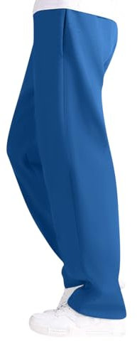 Générique 2024A Neue lässige gerade Hose für Herren, modisch, lockere Hose, warm, für Jugendliche, Mode, locker, Ballett-Strumpfhose für Männer, blau, XL