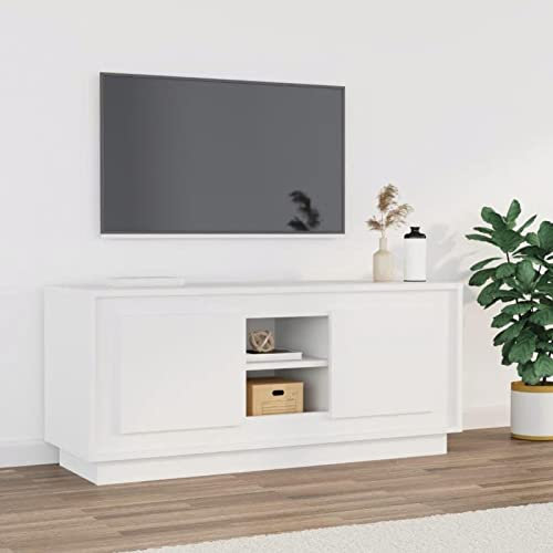 Homgoday Mobile TV Legno compensato nero 102 x 35 x 45 cm, mobile per TV soggiorno sala da pranzo Tavolo Centro Televisione TV Attrezzature musicali Armadio sotto stoccaggio supporto