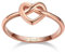 Bestyle Ring mit Herz 925 Frauen Silberring mit Text Gravur Knotted Heart Fingerring Personalisierbarer Eheringe Trauringe Modeschmuck, Roségold, Ringgröße 65