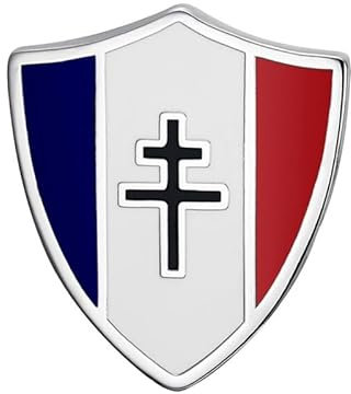 BOBIJOO JEWELRY - Pin's épinglette Patriote France Bouclier Croix de Lorraine