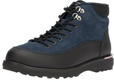Tommy Hilfiger Uomo Stivali Corporate Outdoor Nubuck Boot in Pelle, Blu (Desert Sky), 40