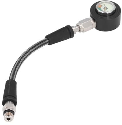 Tauchmanometer, Professionelles Leuchtendes Tauchtauch-Nachtleucht-Manometer, mit Hochdruckschlauch, für Tarierjacket-Regler-Unterwassertauchen (15cm)