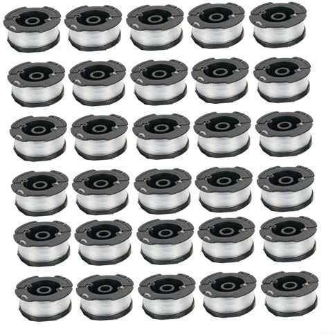 FUBESK Bobina e filo per decespugliatore, 1,65 mm, bobina per decespugliatore per Black And Decker A6485 GL280 GL301 GL425 (30 pezzi)