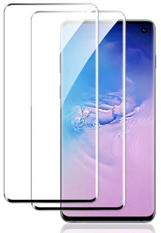 [2 Stück] Schutzfolie für Samsung Galaxy S10, Panzer Schutz Glas, 3D Vollständige Displayschutz Blasenfreie Folie,Fingerabdruck Displayschutzfolie, Sensitive Touch, HD