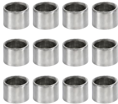 PATIKIL 12 Stück M6 Abstandshalter Kohlenstoffstahl Distanzhülsen 6.1 mm ID x 8 mm OD x 6 mm L Rund Unterlegscheiben Ohne Innengewinde Spacer für M5 Schrauben Bolzen Gewindestange