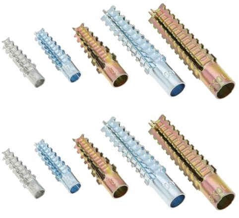 SG Store 50pcs Boulon d'expansion Maçonnerie Béton Ancre Boulons de Mur en Béton Ancre d'expansion en Acier Au Carbone pour Mur Creux Mur en Béton Mur en Plâtre Mur en Bois