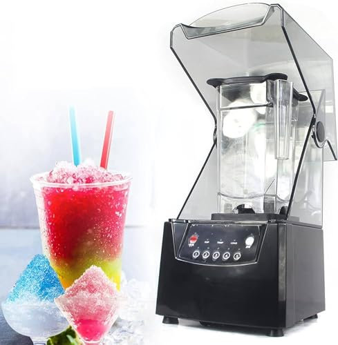 Licuadora comercial de 2200 W,licuadoras comerciales para restaurante de servicio pesado,licuadora de alta velocidad, con control de 5 velocidades, 17000 RPM, para hielo/batido/nueces,2L