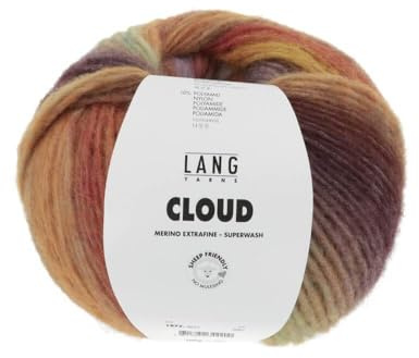Lang Yarns Cloud 1077.0017 - braun/rot/Mint