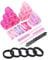 YATEICBC 43-teiliges Lockenwickler-Set, 3 Größen von Lockenwicklern, selbstklebende Lockenwickler mit Entenschnabel Clipper Clips, lange und kleine Lockenwickler, Salon Barbier