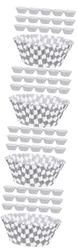 TOPBATHY 4 Set Vassoio Per Torta A Quadretti Bianchi E Neri Pirottini Per Cupcake Fodere Per Torte Pirottini Per Dolci Tazze Da Dessert Supporti Per Pirottini Per Muffin Carta 200 Pezzi * 4