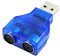 Ukbzxcmws Adattatore sottile da USB 2.0 a PS-2 Dongle per utilizzare il mouse a 2 tastiera, una porta USB