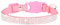Collier pour chat en daim avec strass - Collier réglable pour chaton - Boucle de sécurité avec clochette - Rose