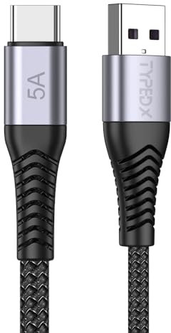 TYPEDX USB to Type-C Cable- 5(A) 100W Fast Charging & High-Speed Data Transfer Cord for OnePlus 11, 10 Pro, Nord CE 3, Nord 2T, OnePlus Pad, Ace 2 & More Devices (1 Meter)
