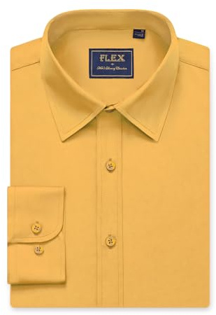 siliteelon Mens Shirts Long Sleeve Wrinkle Free Cotton Formal Light Purple Regular Fit Work Office Business Casual Men Shirt L