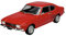 Welly Modell Auto Kompatibel mit Ford Capri I Coupe Rot 1. Generation 1968-1973 1/24 1:24 Metall Modell Auto Die Cast Neu im Kasten