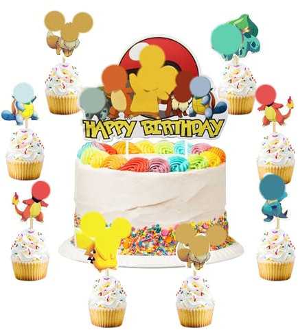 49 PCS Tortendeko Geburtstag Kinder,Kuchen Deko,Happy Birthday Cake Topper Cupcake,Tortendekoration Kinder für Jungen/Mädchen