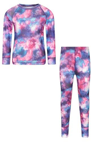 Mountain Warehouse Talus Kids Base Layer Top - Breathable & Lightweight Moisture Wicking Baselayers, Boys & Girls - Autumn Winter, Outdoors, Travelling & Hiking Dusky Purple Kids Size 11-12 Years