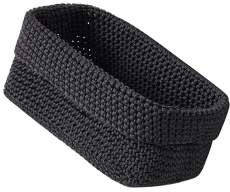 Uqezagpa Woven Storage Basket,Decorative Organizers Bins Box for Towel,Book,Cloth,Shoes,Snacks Diaper Towel Baskets