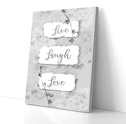 YAASIMOULE Live Laugh Love Leinwanddrucke Wandkunst