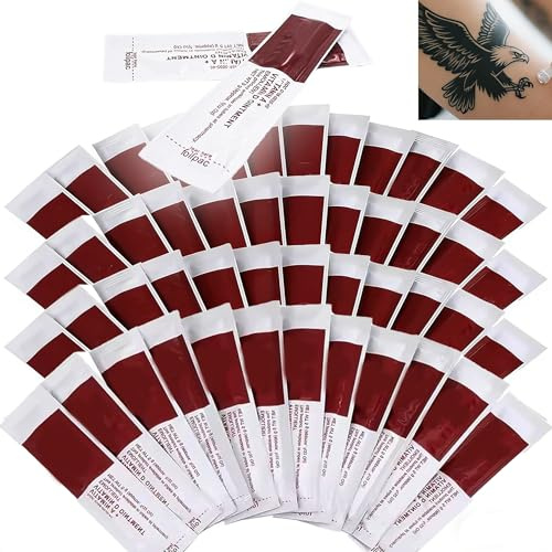 Unihuby 100Pcs Crema para Tatuajes Crema Post Tattoo Vitamina A&D