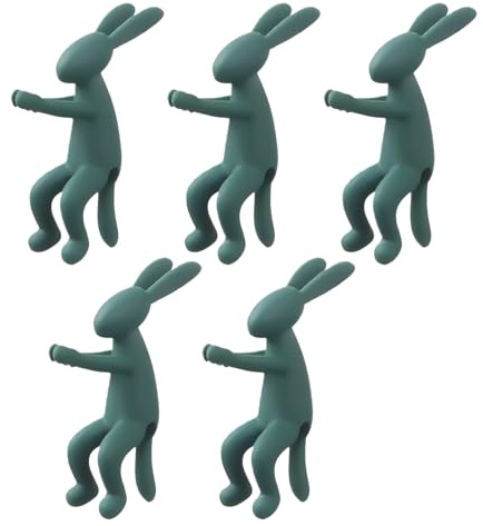 Support de Vase en Forme de Lapin - 7 x 2,3 x 2,5 cm - ABS antidérapant - 5 pièces - Amis des pour vases à Fleurs, boutures, décoration d'intérieur, Support de Jardinage