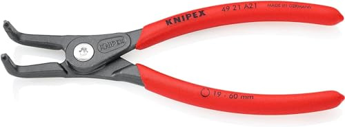 KNIPEX Precision Circlip Pliers 165 mm, 49 21 A21 SB | For External Circlips on Shafts Self-Service Card with Non-Slip Plastic Coating