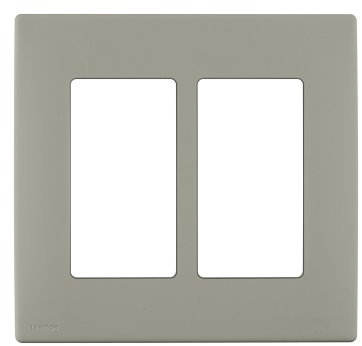 Leviton REWP2-WS Renu Plaque murale encliquetable à deux voies, sans vis, plaques de recouvrement de prise électrique, bois fumé