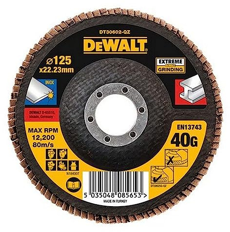 DEWALT DT30602-QZ Flap Disc K40 flat, 4.92