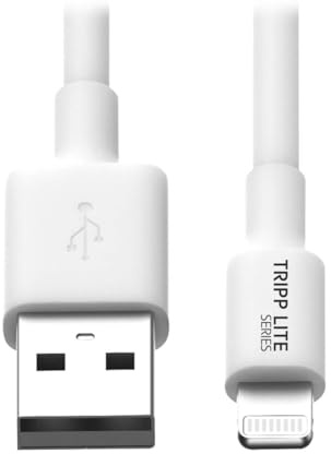 TRIPP LITE USB-A to Lightning Charging & Data Cable, MFi Certified for Apple iPhone, iPad & iPod - White, 6 Feet / 2 Meters, 2-Year Warranty (M100-006-WH)