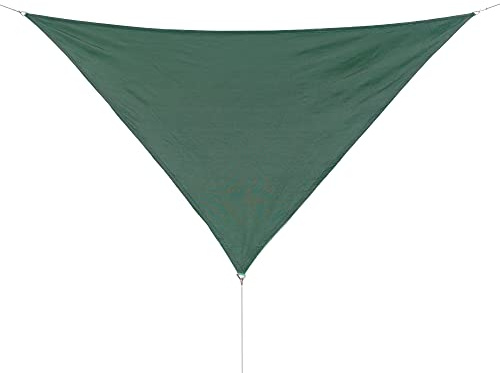 Coolaroo Coolhaven Sonnensegel-Set, 95% UV-Block, atmungsaktiv, für den Außenbereich, mit Edelstahlbeschlägen, für Terrasse, Deck, Garten oder Pool, 5,5 m Dreieck, Heritage Green
