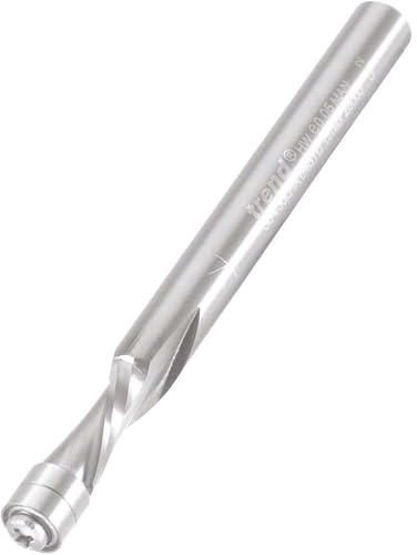 Trend Guided Spiral Downcut Router Cutter, 1/4in Shank, 6.3mm x 12.7mm | Solid Carbide Cutter For Clean Aluminium Routing With Guided Spiral Downcut, 1/4in Shank, 6.3mm x 12.7mm, S64/30LHX1/4STC