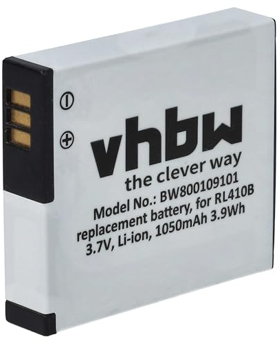vhbw Akku kompatibel mit Rollei Actioncam 230 | 410, 240, 400 Kamera (1000 mAh, 3,7 V, Li-Ion) - Ersatz für RL410B, AC 410-420