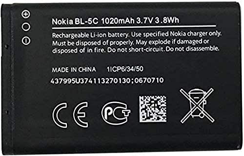 Nokia 0278812 – Akku BL-5 C, 1020 mAh, Li-Ion – Garantie: 1Y