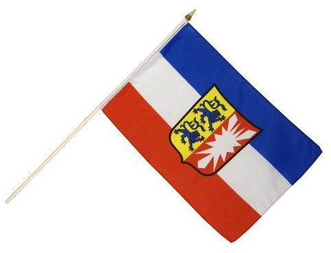 Flaggenfritze Stockflagge Deutschland Schleswig-Holstein - 30 x 45 cm
