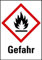 Aufkleber Entzündlich Gefahr GHS Etiketten Einzeln 52x37mm