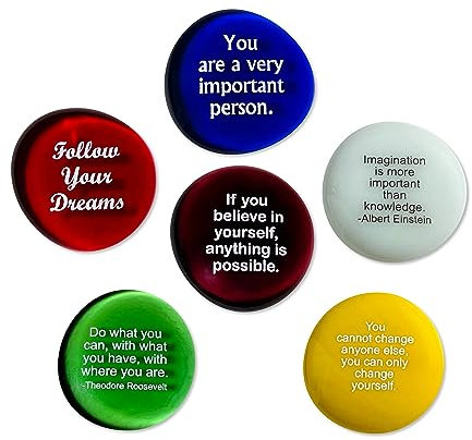 Motivation Steine, Inspirierende und Aufmunternde Sprüche auf Glas Steine ausgewählt, Um Ihnen Helfen, Ihre Dreams Come True. von Lifeforce Glas, Set I