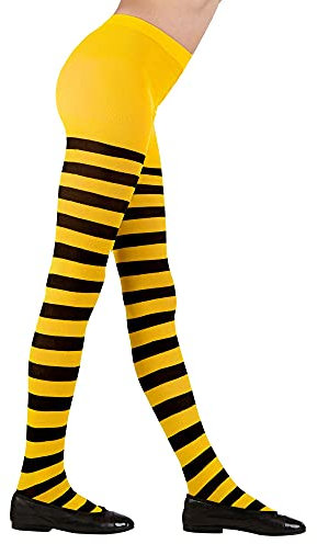 W WIDMANN MILANO Party Fashion - Strumpfhose gestreift für Kinder, Kostüm Zubehör für Hexen-, Marienkäfer-, Bienen-, Elfenkostüme, den Alltag uvm.