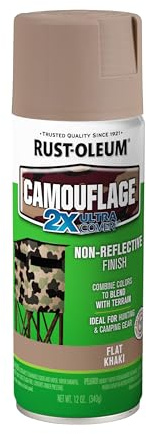Rust-Oleum 279177 Camouflage 2X Ultra Cover Spray Paint, 12 oz, Khaki