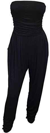 eVogues Jumpsuit in Übergröße, Schwarz3, 1X