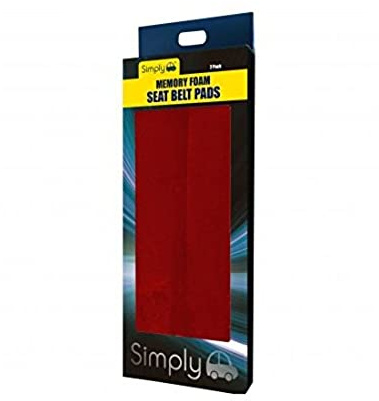 Simply SBP05 Memory Foam Car Seat Belt Shoulder Pads, Blue, Set of 2