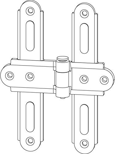 MACO RUSTICO Ladenmittelkreuzband, Versatz 0-25mm, Abstand 13mm, schwarz