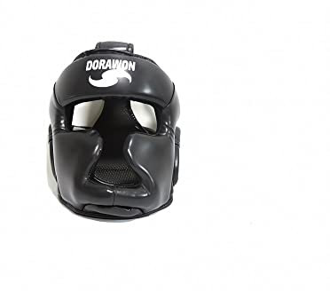 Dorawon Kansas Schutzhelm für Boxen, Schwarz, L