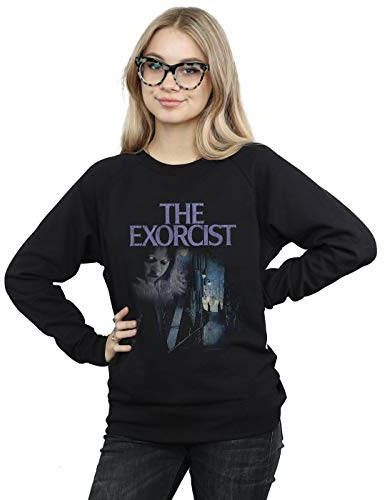 Absolute Cult The Exorcist Women's Distressed Steps Sweatshirt Black Small