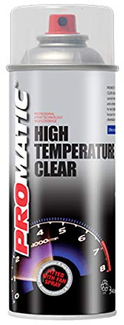 High Temperature Spray Paint, Black, White, Silver and Clear 800°c, Red 300°c, Monstercolors 400ml can Size (Clear)