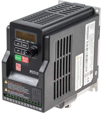 RS PRO RS510 1-Phasen Frequenzumrichter 0.4 kW 240V ac 2.6 A 599Hz
