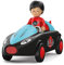 Toddys by siku 0115, Sam Speedy, 3-teiliges Spielzeugauto mit Licht und Sound, Zusammensteckbar, Inkl. beweglicher Spielfigur, Hochwertiger Schwungradmotor, Schwarz/Türkis, Ab 12 Monaten