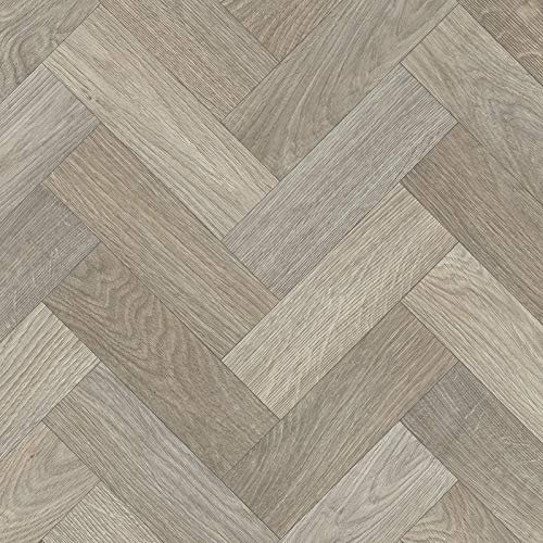 247Floors Parquet Style Magic Vinyl Flooring Realistic 2.8mm Slip Resistant Foam Backed Lino (Beige & Brown Parquet, 5m x 4m / 16ft 4 x 13ft 1)