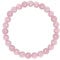 SIMPLÍ BASIC Natural 6mm Pink Rose Quartz Romantic Love Crystal Stone Healing Bracelet for Women & Men | In Gift Box