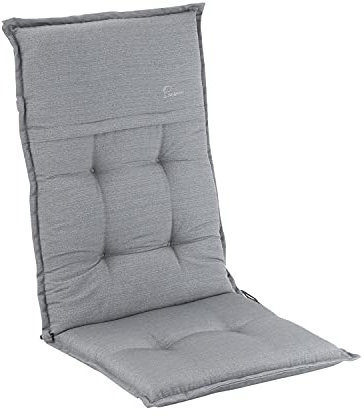Homeoutfit24 Elbe Gartenstuhlauflagen Hochlehner, 1er Set, Made in Europe, Gartenstühle Sitzauflagen, Gartenstuhlauflagen, Sitzkissen, Polsterauflagen UV-Beständig, Sitzkissen, Hochlehner Auflagen